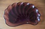 1960 dik glazen schaal schelp dieppaars, Ophalen of Verzenden