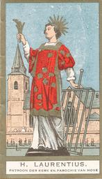 Mooi devotieprentje met litanie en gebed H. Laurentius, Verzamelen, Verzenden, Zo goed als nieuw, Kaart of Prent, Christendom | Katholiek
