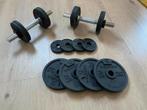 Domyos verstelbare Dumbbellset met Gewichten, Ophalen of Verzenden, Gebruikt, Armen, Dumbbell