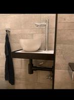 Waskom + kraan met stalen frame en handdoekhouder, Doe-het-zelf en Verbouw, Sanitair, Ophalen, Nieuw, Kraan