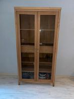 Eikenhouten vitrinekast, Huis en Inrichting, Ophalen, 50 tot 100 cm, Zo goed als nieuw, 150 tot 200 cm
