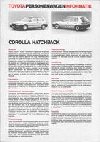 Toyota personenwageninformatie Corolla Hatchback, 1988, Ophalen of Verzenden, Nieuw, Toyota