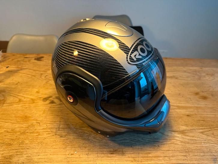 ROOF Boxer R09 Carbon helm XXL, Motoren, Kleding | Motorhelmen, Dames, Heren, Kinderen, Systeemhelm, XXL, Overige merken, Tweedehands