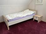 Eenpersoonsbed Vroomshoop Linea met nachtkastje, Ophalen, 90 cm, Eenpersoons, Beige