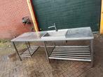 Horeca rvs keuken wastafel wasbak afwastafel werkbank kraan, Ophalen, 50 tot 100 cm, Zo goed als nieuw, Minder dan 100 cm