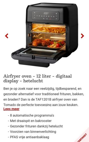 Airfryer Tomado  hete lucht friteuse, mini oven air fryer beschikbaar voor biedingen