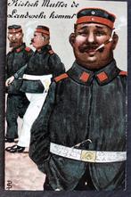 Rokende soldaten waarschuwen elkaar voor de oorlog, 1913, Verzenden, Voor 1920, Gelopen, Politiek en Historie