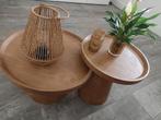 Bijzettafels, Huis en Inrichting, Minder dan 55 cm, Gebruikt, Rond, Hout
