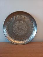 Metalen dienblad (gemaakt in India), Ophalen, Rond, Metaal