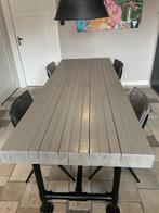 Robuuste houten eettafel grijs, Huis en Inrichting, Tafels | Eettafels, Ophalen, Gebruikt, 200 cm of meer, 50 tot 100 cm