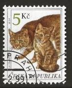 Tsjechie 12, katten, Postzegels en Munten, Postzegels | Europa | Overig, Overige landen, Verzenden, Gestempeld