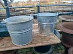 zinken emmer, Minder dan 30 cm, Rond, Ophalen of Verzenden, Zo goed als nieuw