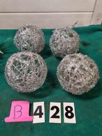 kerstballen gaas groot zilverkleurig 4x [b 428], Antiek en Kunst, Ophalen of Verzenden