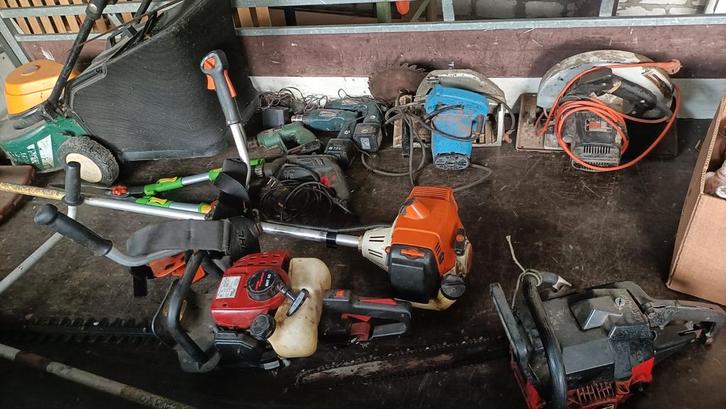 Diverse tuin /park machines plus elektrisch handgereedschap, Tuin en Terras, Hand-tuingereedschap, Gebruikt, Ophalen