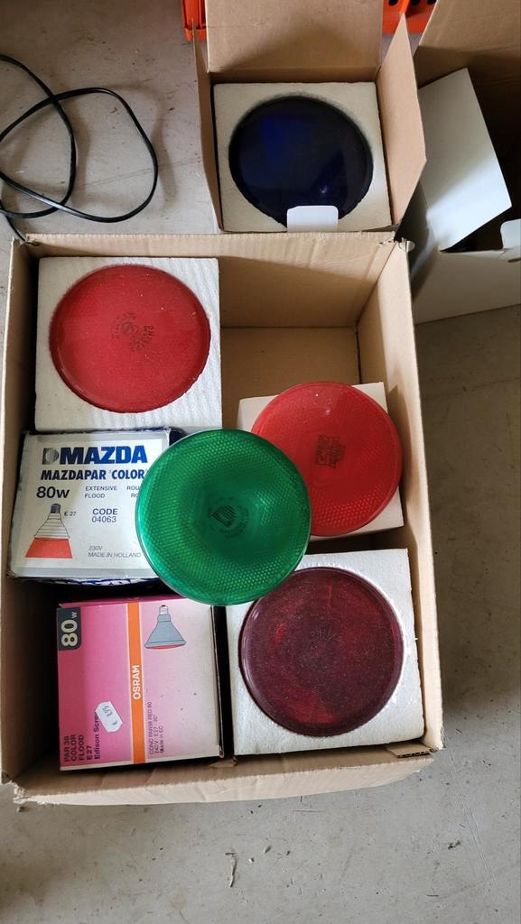 8x E27 Kleurlampen - Rood, Blauw, Groen, Muziek en Instrumenten, Licht en Laser, Ophalen of Verzenden