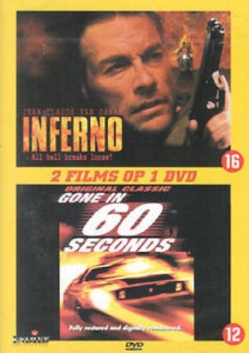 2 Films: Inferno & Gone In 60 Seconds (Nieuw & Seal) DVD, Cd's en Dvd's, Dvd's | Thrillers en Misdaad, Nieuw in verpakking, Actiethriller