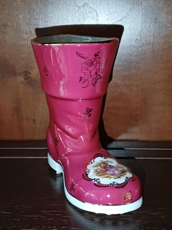 Vintage Laarsvormige Vaas met Romantisch Motief, Kinderen en Baby's, Kinderkleding | Schoenen en Sokken, Ophalen