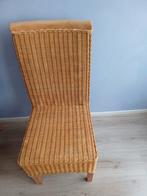 Gratis 4  rieten stoelen zo snel mogelijk wegens verhuizing, Ophalen of Verzenden, Gebruikt, Bruin, Eén
