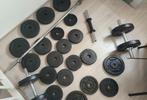Complete halterset, stangen + 92 kg gewichten Gorilla Sports, Ophalen, Dumbbell