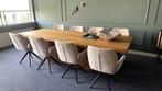 8x Eetkamerstoel Jesper Home Misaki, beige met zwart frame, Huis en Inrichting, Stoelen, Ophalen, Overige kleuren, Zo goed als nieuw