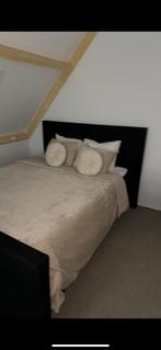 Zwarte boxspring 160x200, Ophalen, Tweepersoons, 180 cm