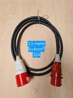 Verlengkabel Krachtstroom kabel 380V 32A 5p 5x4 mm², Ophalen of Verzenden, Zo goed als nieuw, Kabel of Snoer
