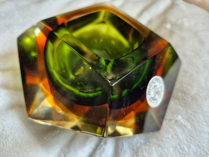 Murano sommerso glazen asbak/kom Flavio Poli voor Seguso, Antiek en Kunst, Antiek | Glas en Kristal, Ophalen of Verzenden