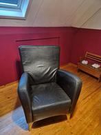 Leren fauteuil - donkerbruin, Ophalen, Gebruikt, 75 tot 100 cm, Leer