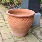 Brocante terra cotta bloempot., 25 tot 40 cm, Terracotta, Gebruikt, Ophalen of Verzenden