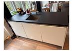 HOOGGLANS MANDEMAKERS EILAND KEUKEN + APPARATUUR, Ophalen, Wit, Graniet of Steen, Enkelwandige keuken