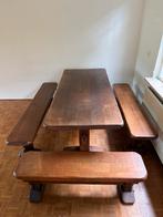 Kloostertafel met 3 banken, Ophalen, Gebruikt, X, Rechthoekig