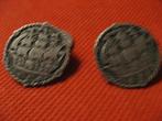 Manchetknopen zilver met schip Nr.: 220142, Antiek en Kunst, Antiek | Goud en Zilver, Verzenden, Zilver