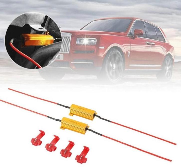 2 stuks LED CANBUS Weerstand 12 volt -50W 6 Ohm, Auto diversen, Tuning en Styling, Verzenden