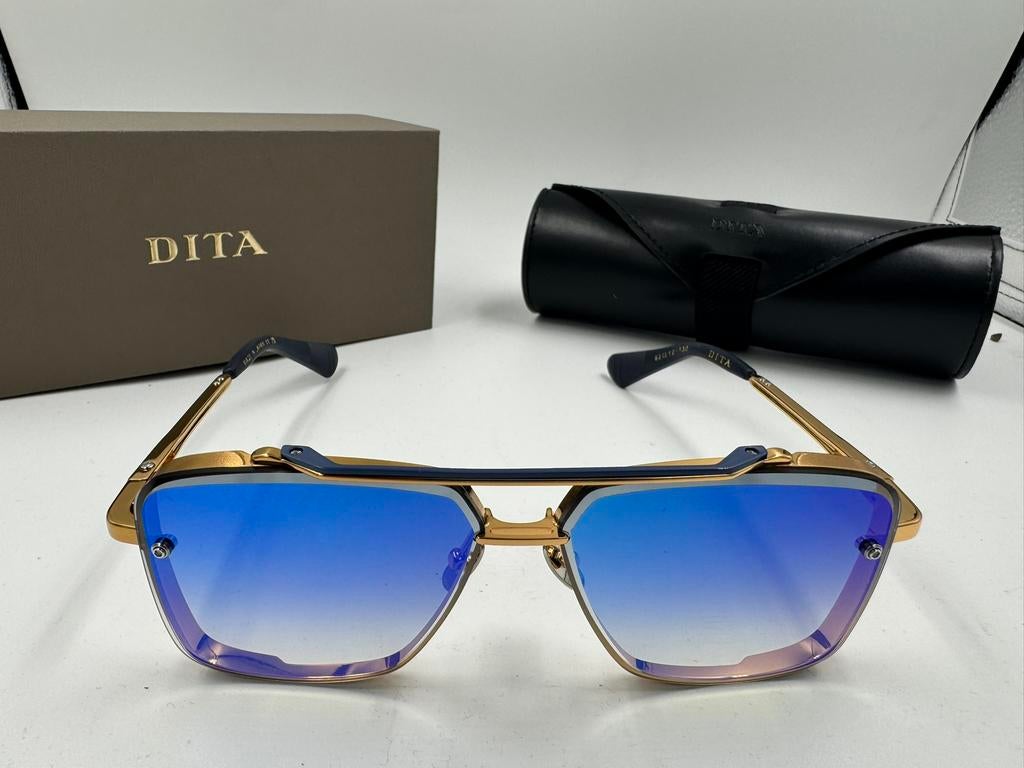 Dita Mach-Six ‘Blue-Gold’, Overige merken, Zonnebril, Overige kleuren, Nieuw