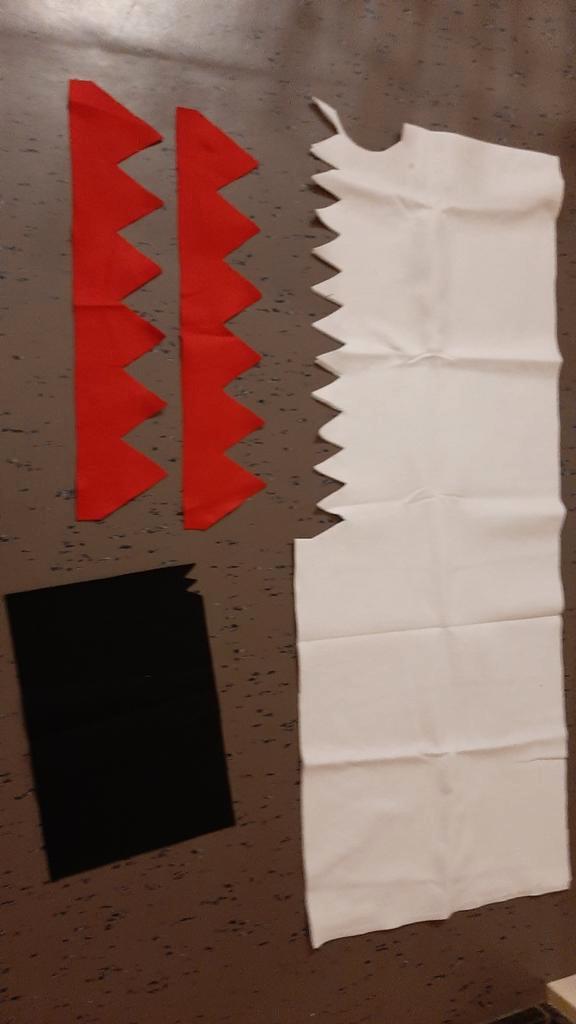 Rood en wit vilt voor hobbyprojecten, Hobby en Vrije tijd, Stoffen en Lappen, Nieuw, Wol, Minder dan 30 cm, Minder dan 30 cm, Rood