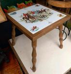 Vintage tafeltje met Engels jachttafereel, Antiek en Kunst, Ophalen of Verzenden