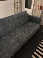 Bank velours petrol, Huis en Inrichting, Banken | Bankstellen, Ophalen, Gebruikt, Driepersoons, 75 tot 100 cm