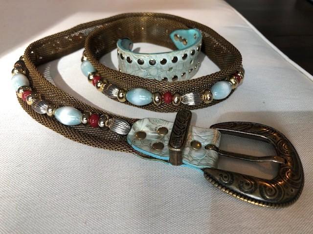 Unieke gipsy ceintuur., Kleding | Dames, Riemen en Ceinturen, Zo goed als nieuw, Tailleriem, 100 cm of meer, 3 tot 5 cm, Overige kleuren