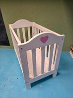Houten Poppenbedje met Hart, Ophalen, Zo goed als nieuw, Babypop
