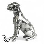 Miniatuur Boxer hond – handgemaakt beeldje van 925 zilver