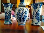 3 vazen Delfts blauw kaststel, Ophalen of Verzenden