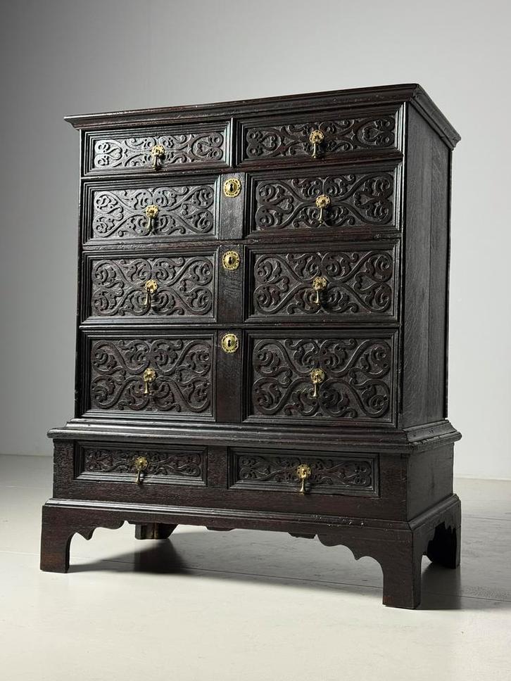 Engelse ladekast 19e eeuw antiek, Huis en Inrichting, Kasten | Ladekasten, Zo goed als nieuw, Minder dan 100 cm, 25 tot 50 cm