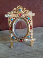 antiek verguld fotolijstje eind 19e eeuw turkoois granaat, Ophalen of Verzenden