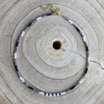 Zwart Witte Parel look kralen Ketting Dames Stianless Steel, Verzenden, Nieuw, Zwart, Zilver