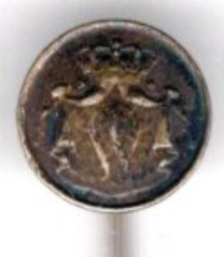 Wilhelmina zilverkleurig speldje 9 mm ( K_052 ), Verzamelen, Speldjes, Pins en Buttons, Nieuw, Speldje of Pin, Stad of Land, Verzenden