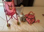 Babypop met wandelwagen en draagzak, Kinderen en Baby's, Speelgoed | Poppen, Ophalen of Verzenden, Gebruikt, Babypop