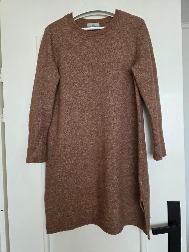 GEBREIDE TRUI/TUNIEK BRUIN MAAT M, Kleding | Dames, Truien en Vesten, Zo goed als nieuw, Maat 38/40 (M), Bruin, Ophalen of Verzenden