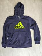 Z.g.a.n.: Adidas sweatvest jogging stof maat 164 blauw, Adidas, Trui of Vest, Ophalen of Verzenden, Zo goed als nieuw