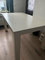 Knappe witte eettafel 160cm bij 90cm, Huis en Inrichting, Tafels | Eettafels, Zo goed als nieuw, Vijf personen of meer, 150 tot 200 cm