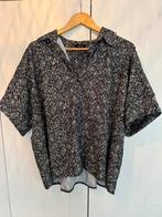 Alix crinkle text oversized blouse zwart-wit, Maat 38/40 (M), Alix the label, Zwart, Ophalen of Verzenden